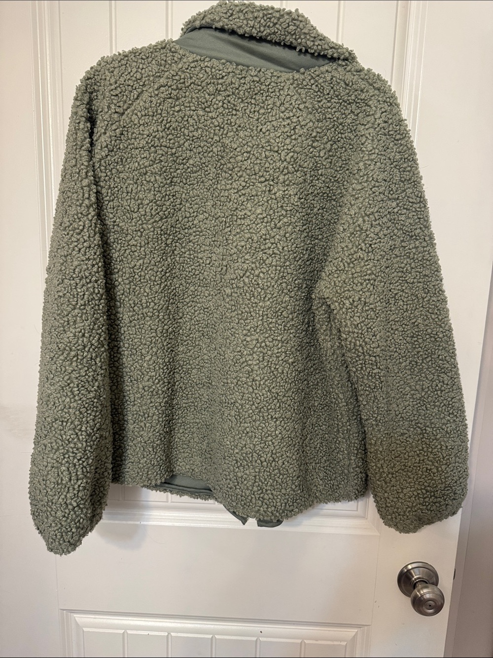 Kori Olive Sherpa Zip-Up Jacket - Picture 5 of 5